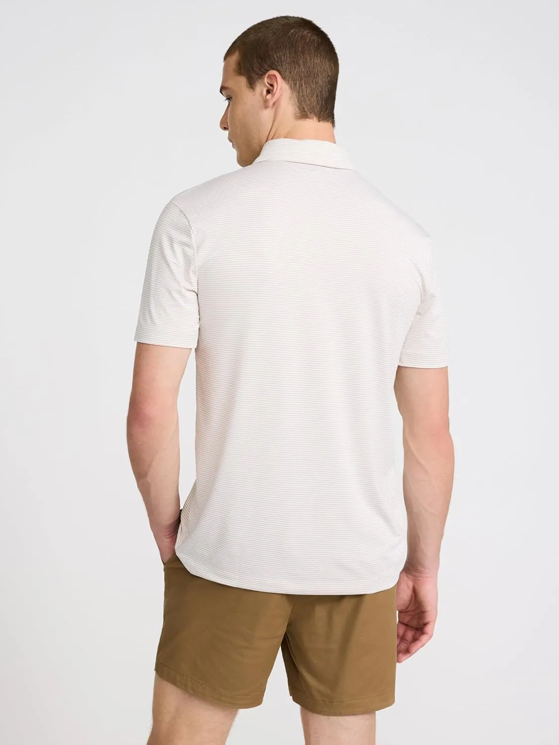 EXPRESS Men's Short Sleeve Striped Everyday Performance Polo