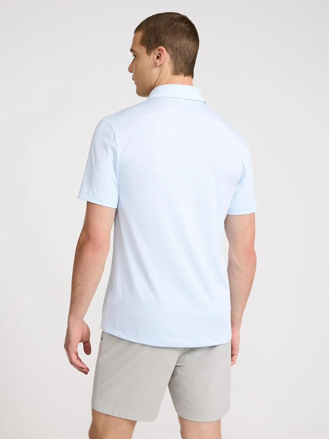 EXPRESS Men's Short Sleeve Striped Everyday Performance Polo