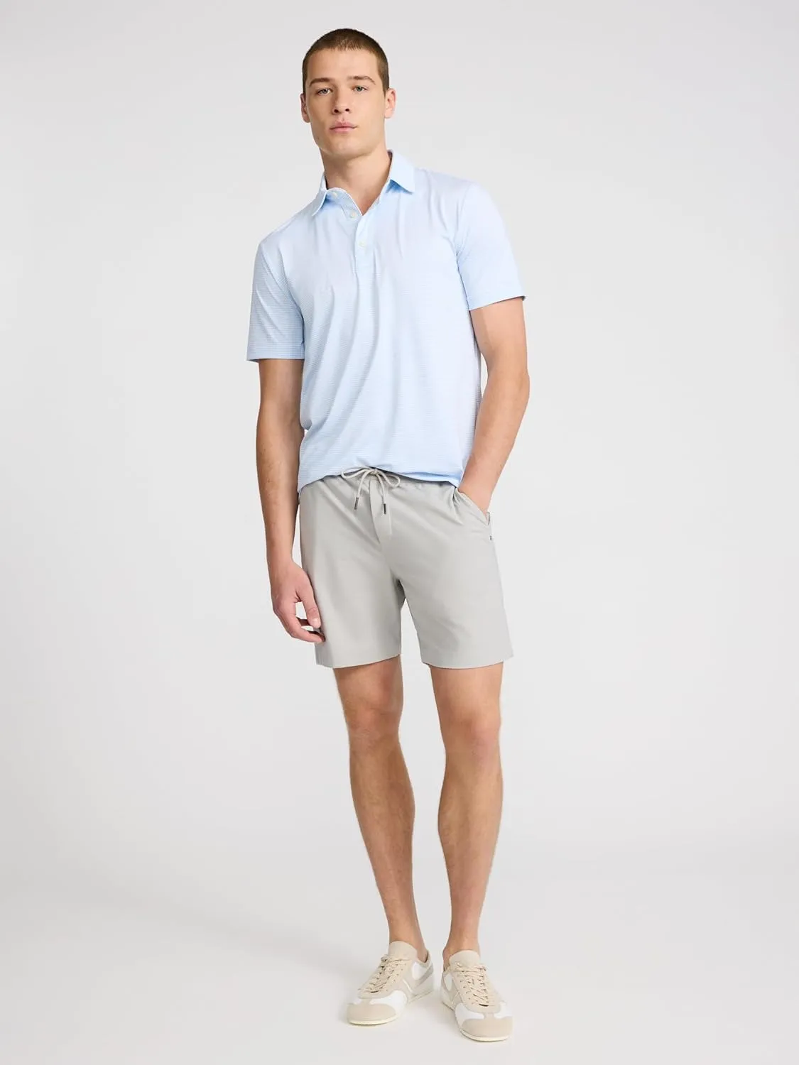 EXPRESS Men's Short Sleeve Striped Everyday Performance Polo