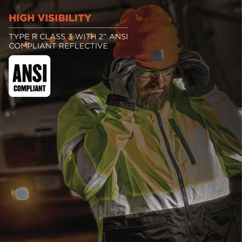 Glowear 8351 Class 3 Hi-vis Windbreaker Water-resistant Jacket, Large, Lime, Ships In 1-3 Business Days