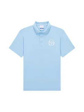 Graphic Polo Shirt- Light Blue