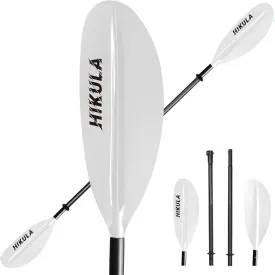 Kayak Paddle 4 Pieces Aluminum Shaft and PP Blade Floating 86.6in/220cm, 90.5inch/230cm Lightweight Oars