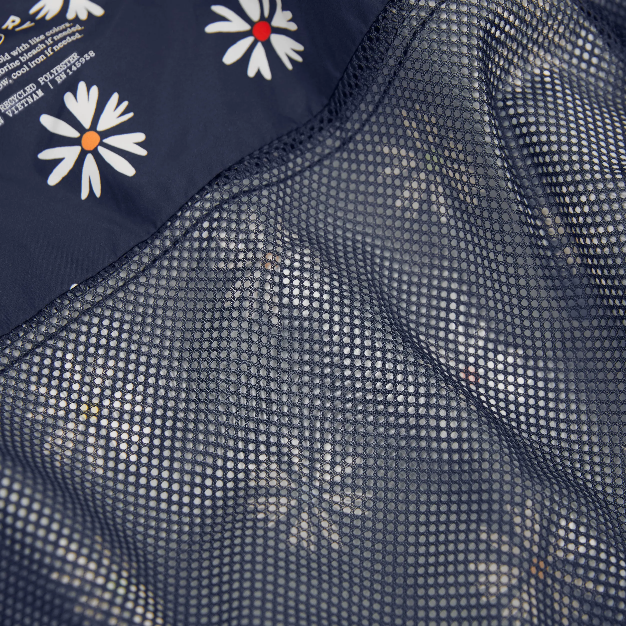 Kids packable windbreaker in rainbow blooms