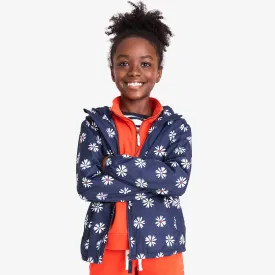 Kids packable windbreaker in rainbow blooms