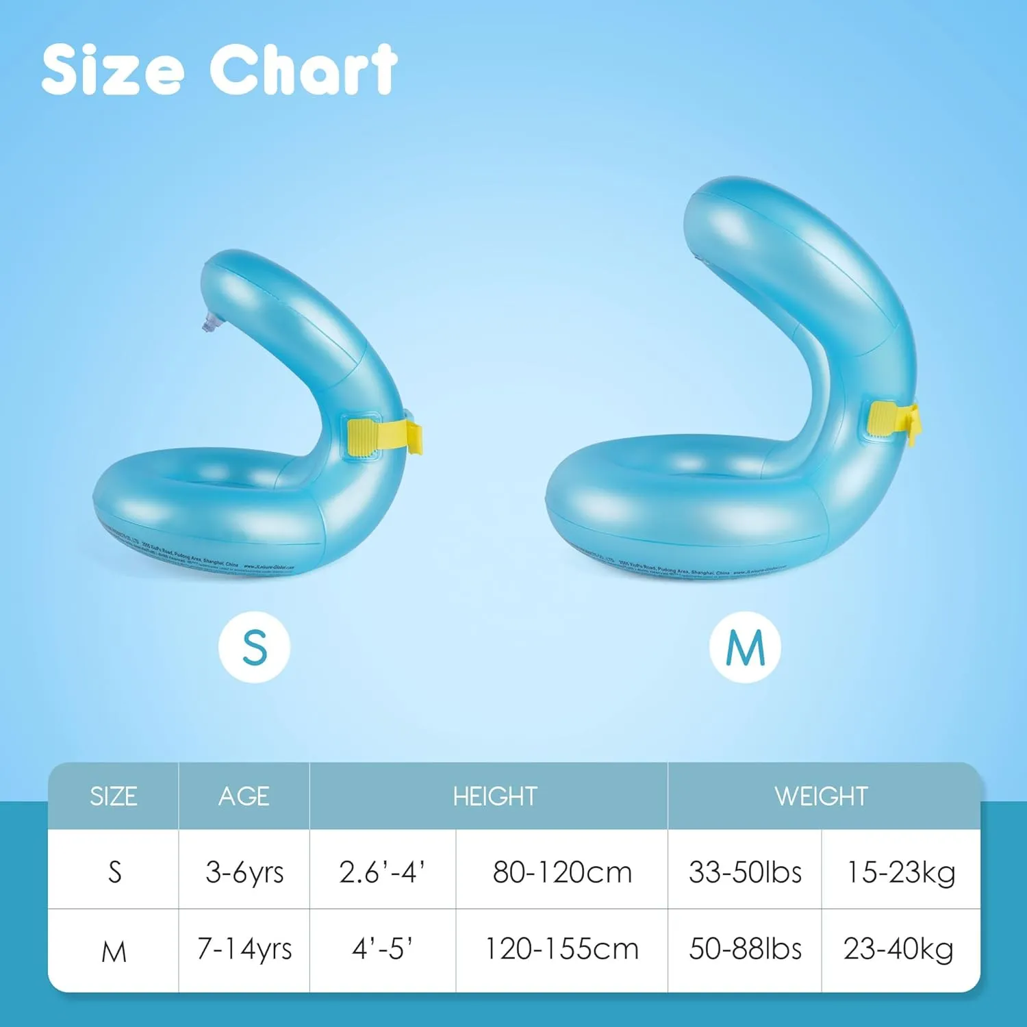 Kids Swim Vest for 3-5yrs/6-12yrs,Inflatable Portable Arm Floaties with Dual Air BagAdjustable Safety Buckle for Pool  Beach,Safety Learning to Swim Aid for Children 33-50 lbs/50-88 lbs