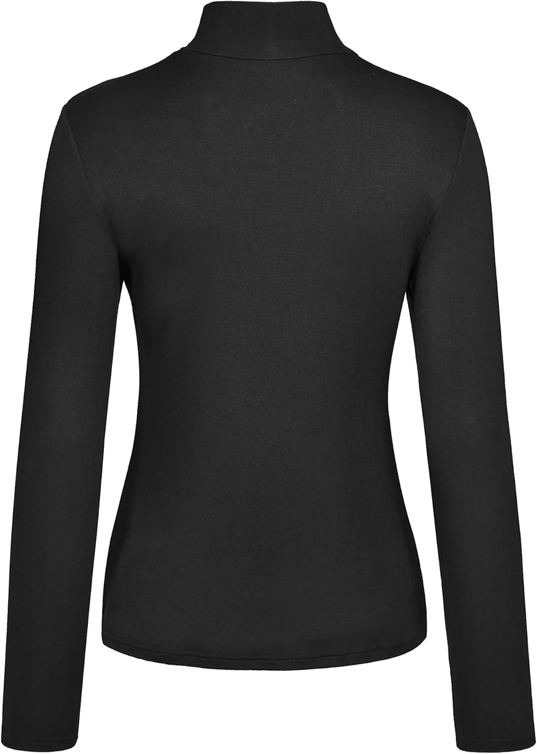 Kindcall Womens Slim Fitted Mock Turtleneck Tops Long Sleeve Lightweight Base Layer Shirts