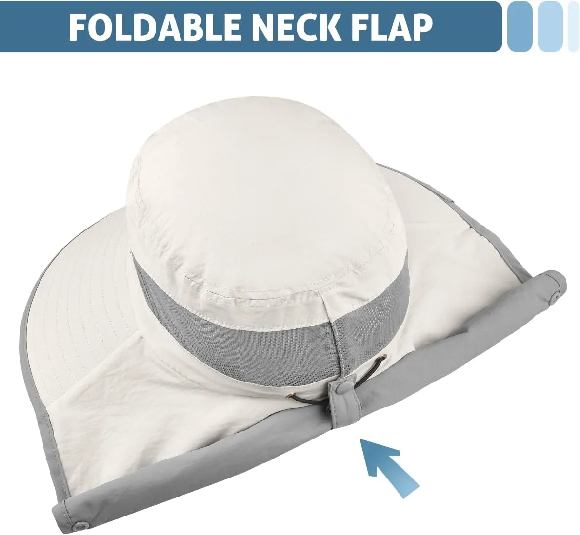 LCZTN UPF 50  Sun Protection Cap Wide Brim Fishing Hat with Face & Neck Flap