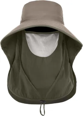 LCZTN UPF 50  Sun Protection Cap Wide Brim Fishing Hat with Face & Neck Flap