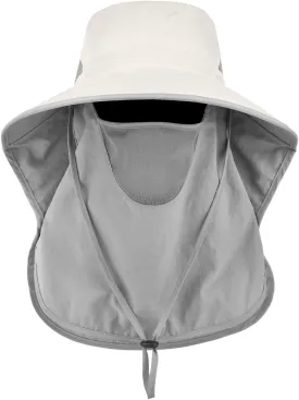 LCZTN UPF 50  Sun Protection Cap Wide Brim Fishing Hat with Face & Neck Flap