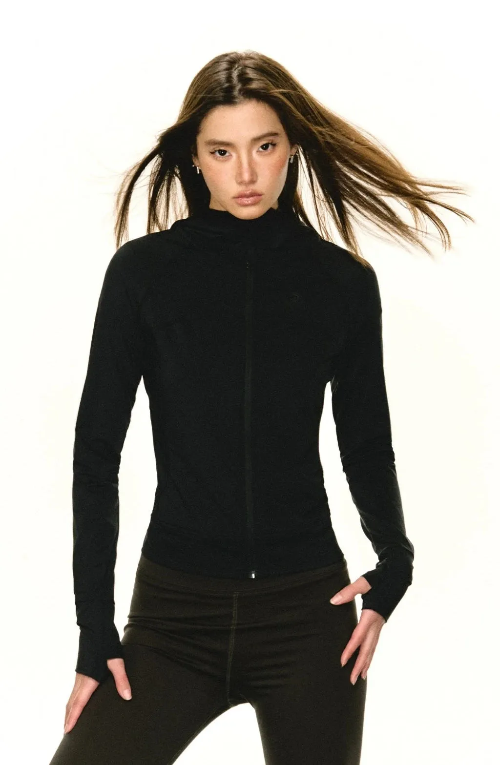 Lightweight Sun Sleeve Hooded Zip Jacket