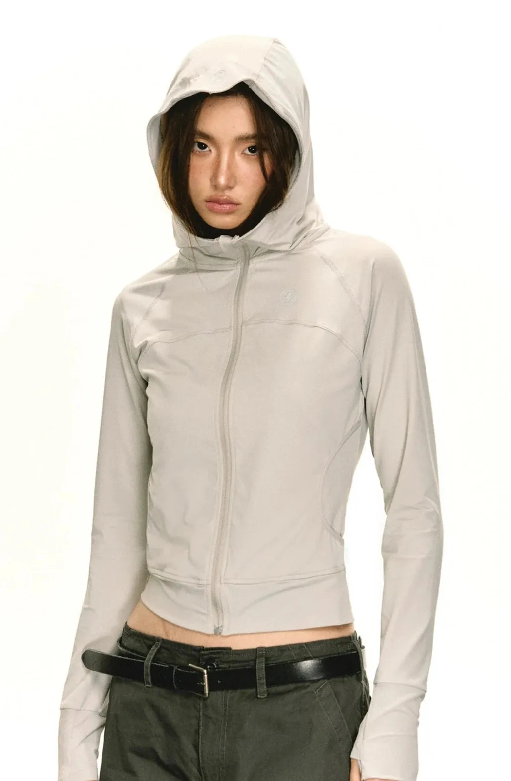 Lightweight Sun Sleeve Hooded Zip Jacket