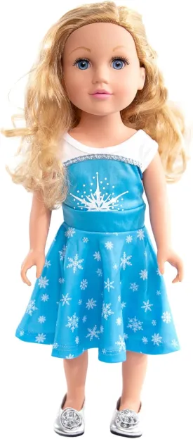 Little Adventures Twirl Princess Doll Dress (Ice) - Doll Not Included - Machine Washable Child Pretend Play and Party Doll Clothes with No Glitter