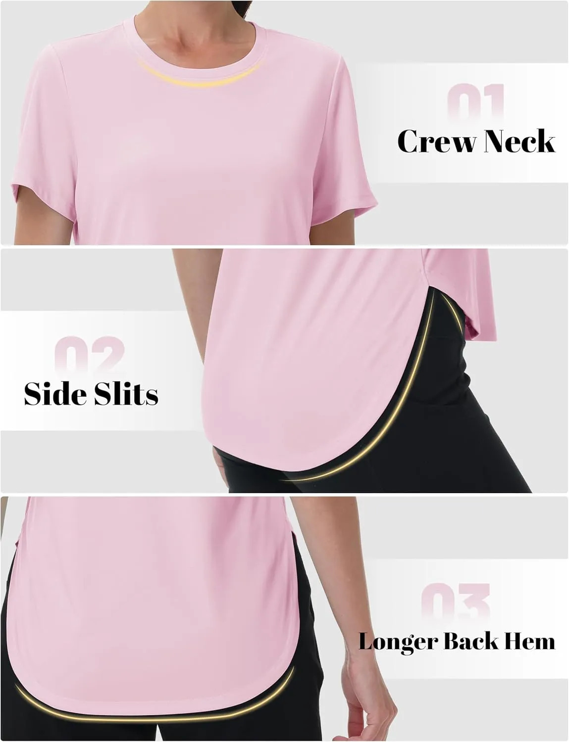 MAGCOMSEN Short Sleeve Workout Tops for Women UPF 50  Sun Protection Quick Dry Wicking T Shirt Yoga Athletic Running Gym
