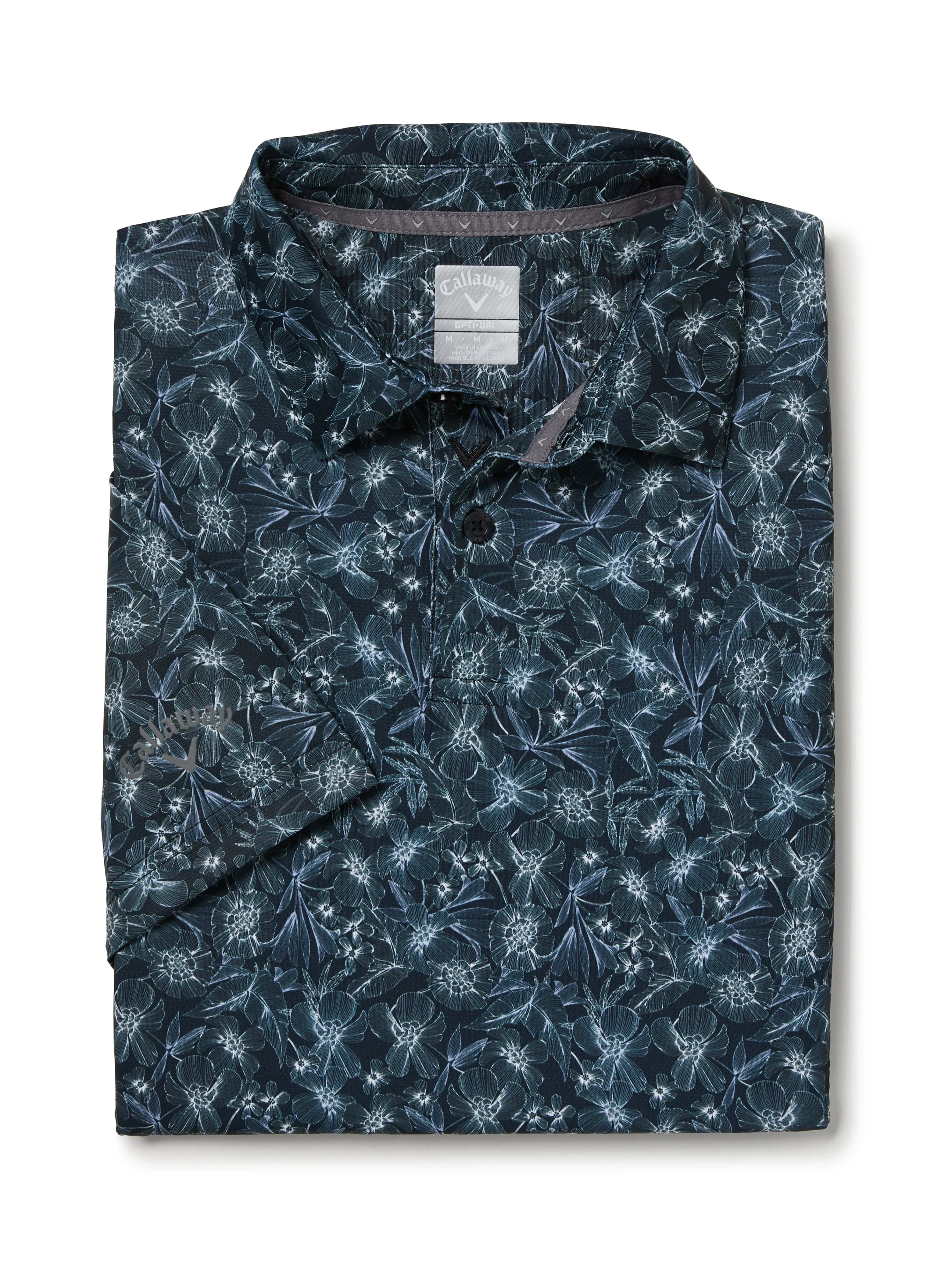 Mens Full Floral Print Polo