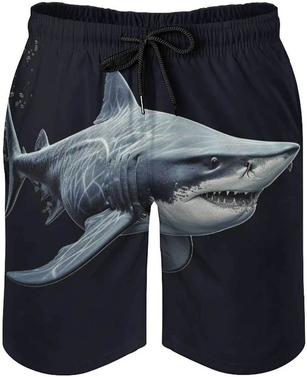 Men's Sharks Swim Trunks, Quick Dry Beach Board Shorts with Mesh Lining and Pockets