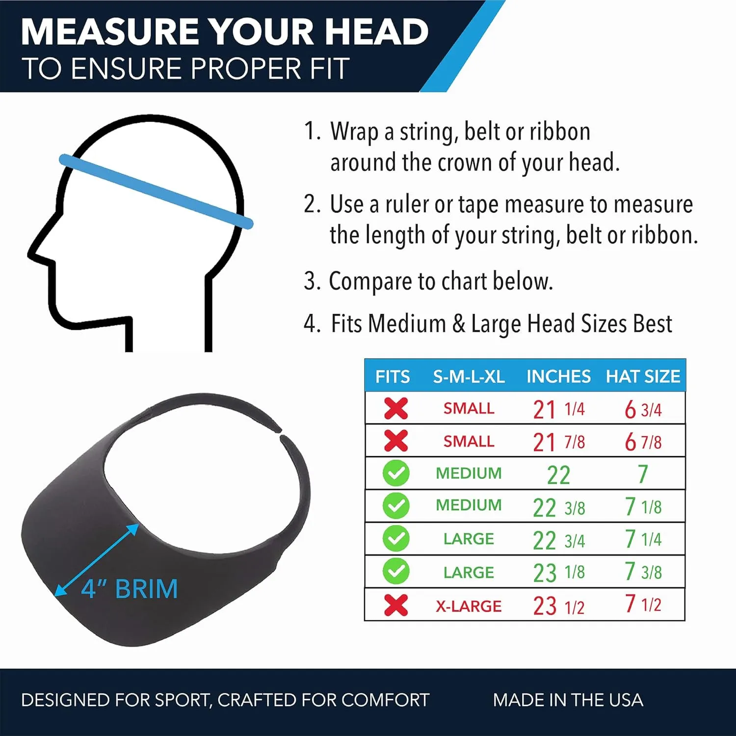 No Headache Sun Visor for Women | Stylish, Lightweight Square Brim Hat | Comfortable UV Protection for Golf, Tennis & Travel