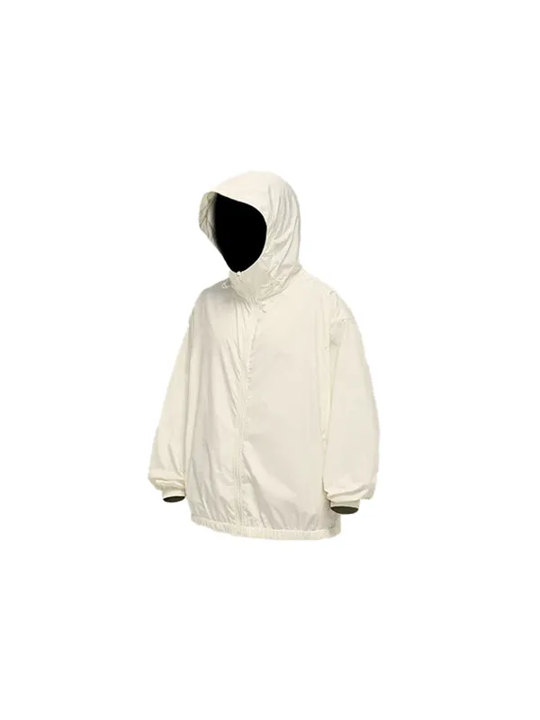 Packable Lightweight UV Protection Jacket in Cream Color