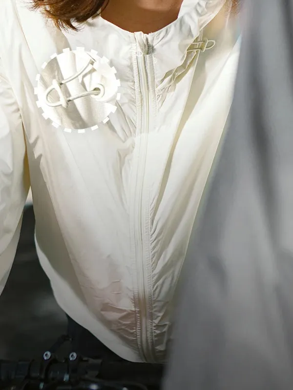 Packable Lightweight UV Protection Jacket in Cream Color