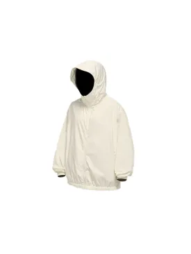 Packable Lightweight UV Protection Jacket in Cream Color