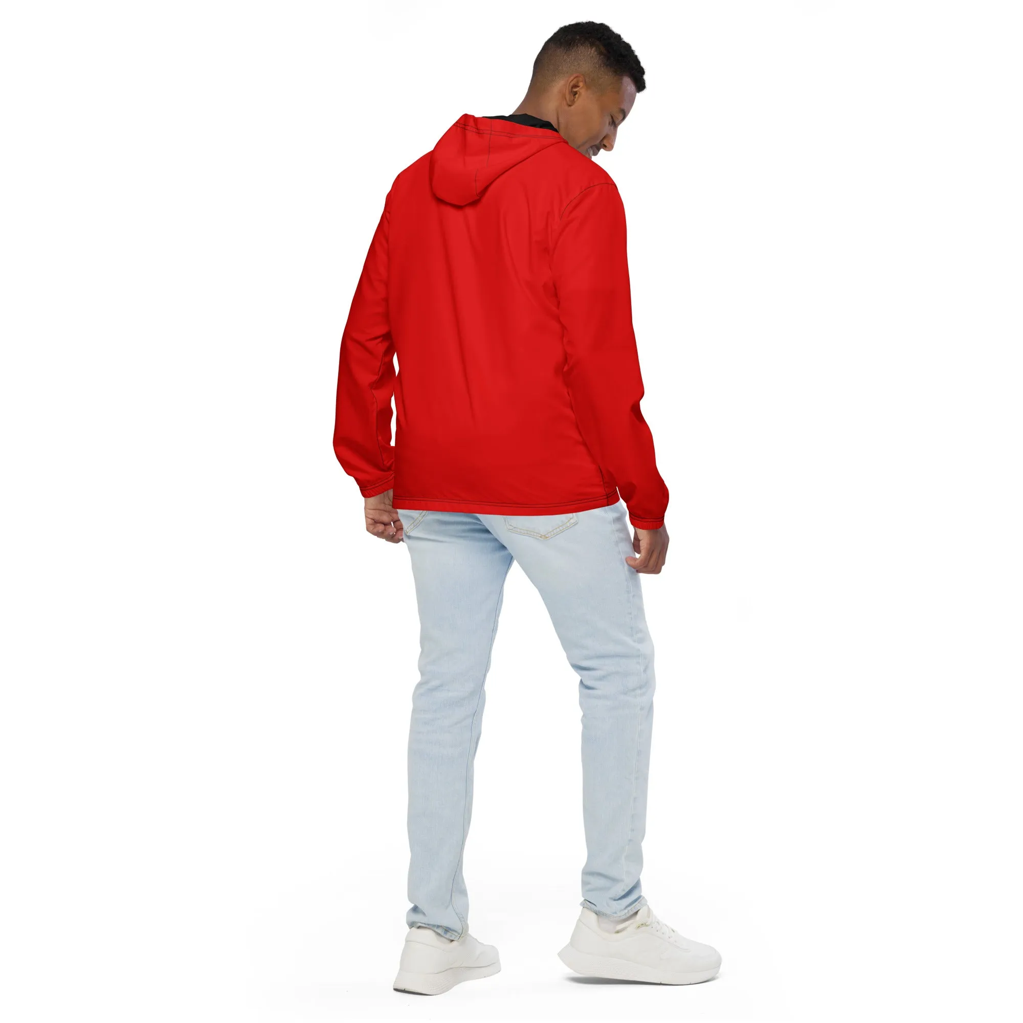 Red Men’s windbreaker