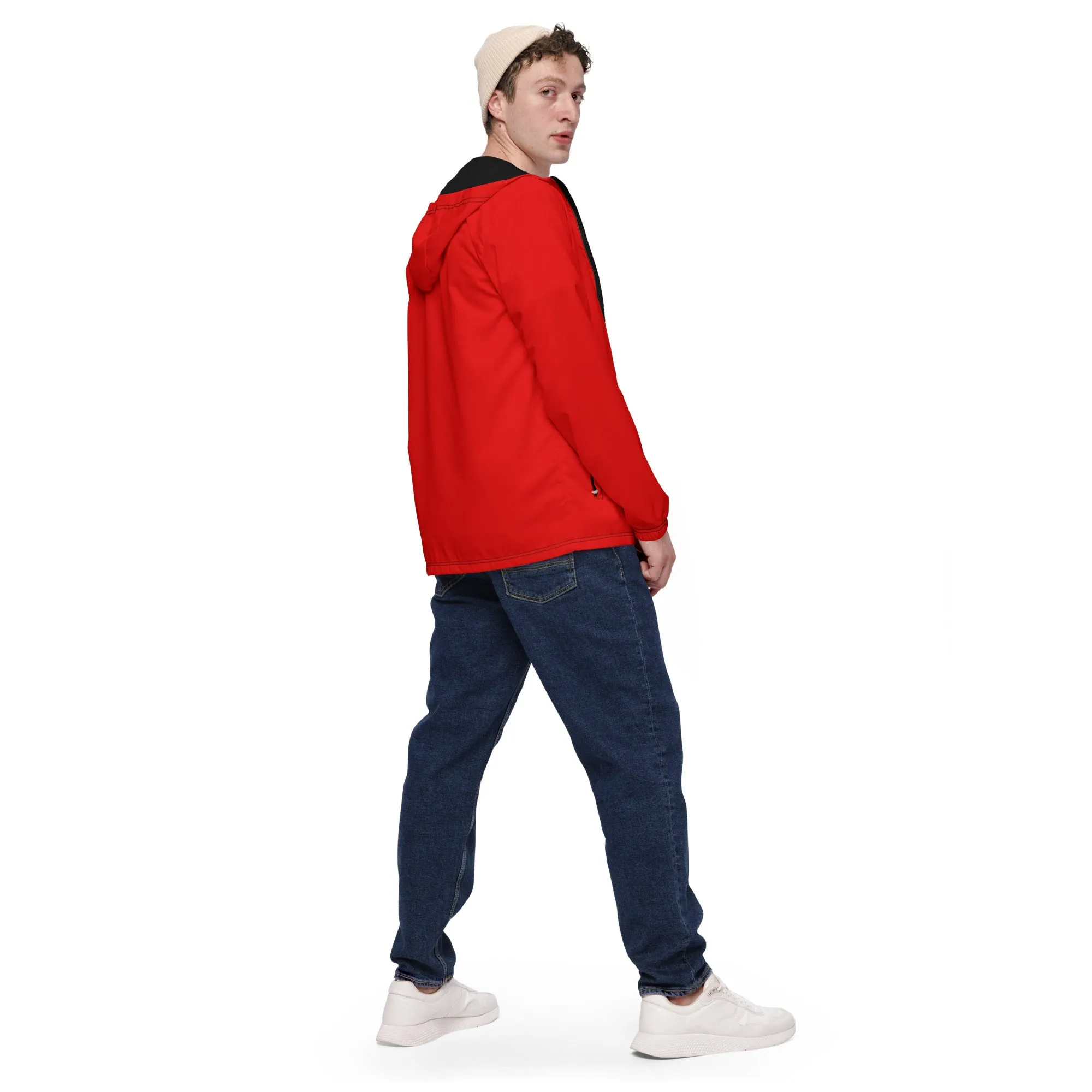 Red Men’s windbreaker