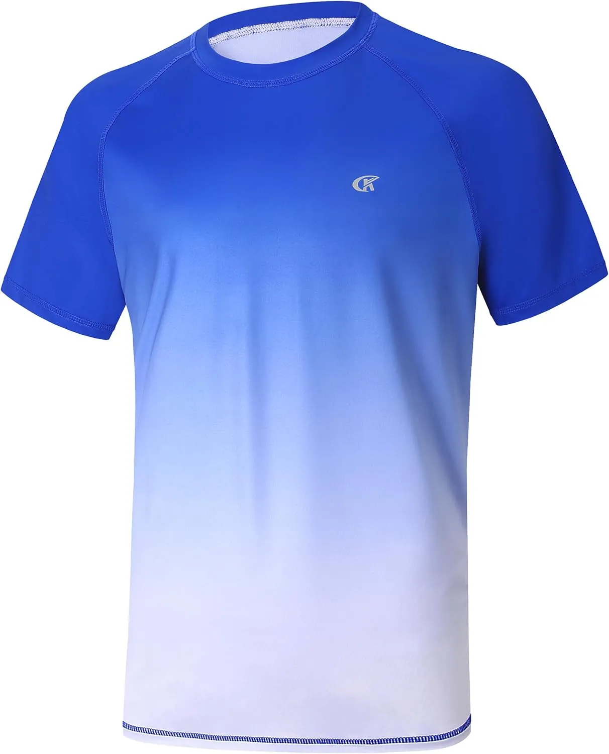 Satankud Men's UPF 50  Rash Guard Swim Shirts Short/Long Sleeve Sun Protection Summer Beach Hawaiian T-Shirt