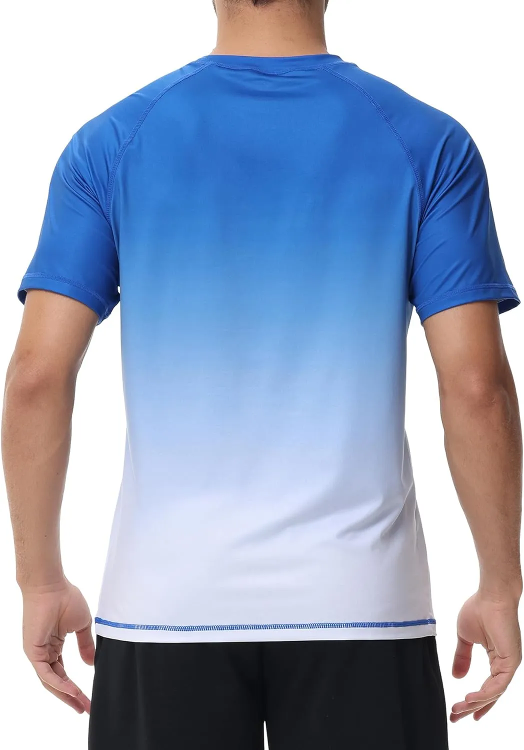 Satankud Men's UPF 50  Rash Guard Swim Shirts Short/Long Sleeve Sun Protection Summer Beach Hawaiian T-Shirt