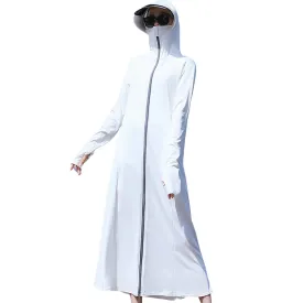 Sidiou Group Anniou New Long Style UPF50  UV Protection Clothing With Safety Face Visor Shield Outdoor Sport Fishing Lightweight Windbreaker Jacket