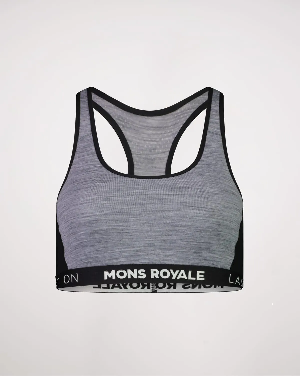 Sierra Merino Sports Bra - Grey Heather / Black