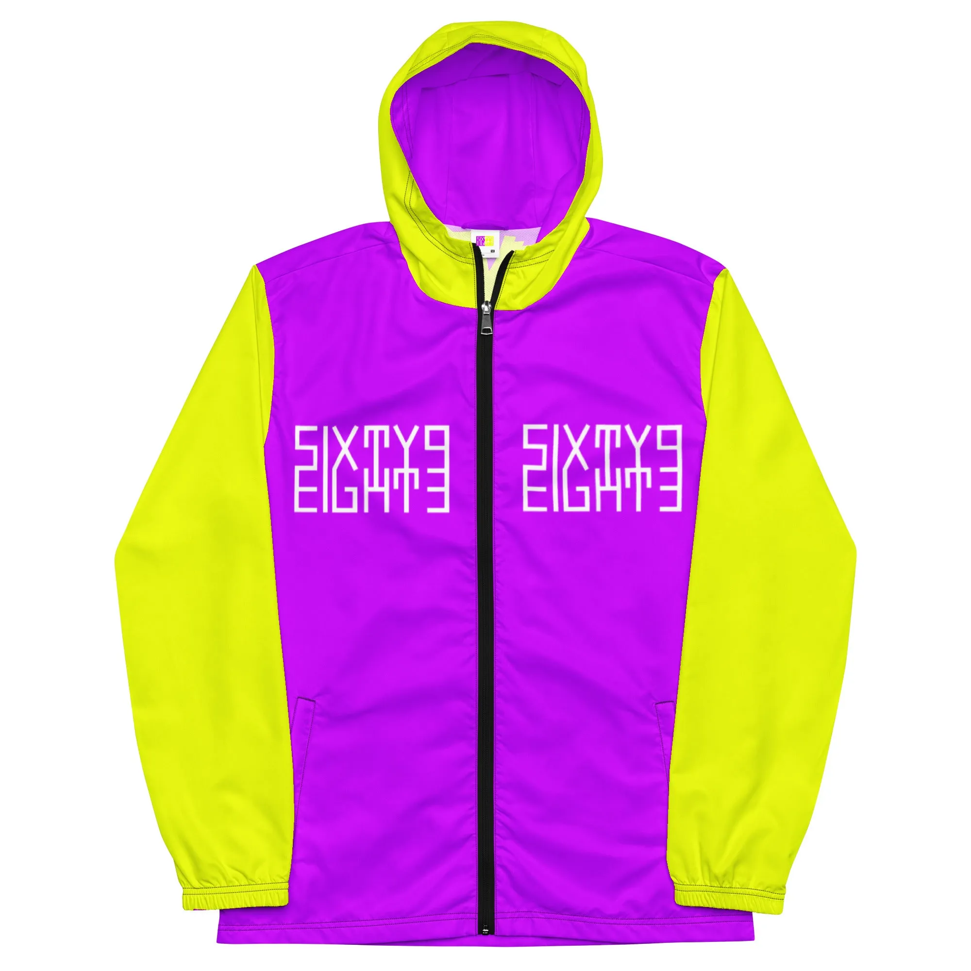 Sixty Eight 93 Logo White & Grape Gold Windbreaker
