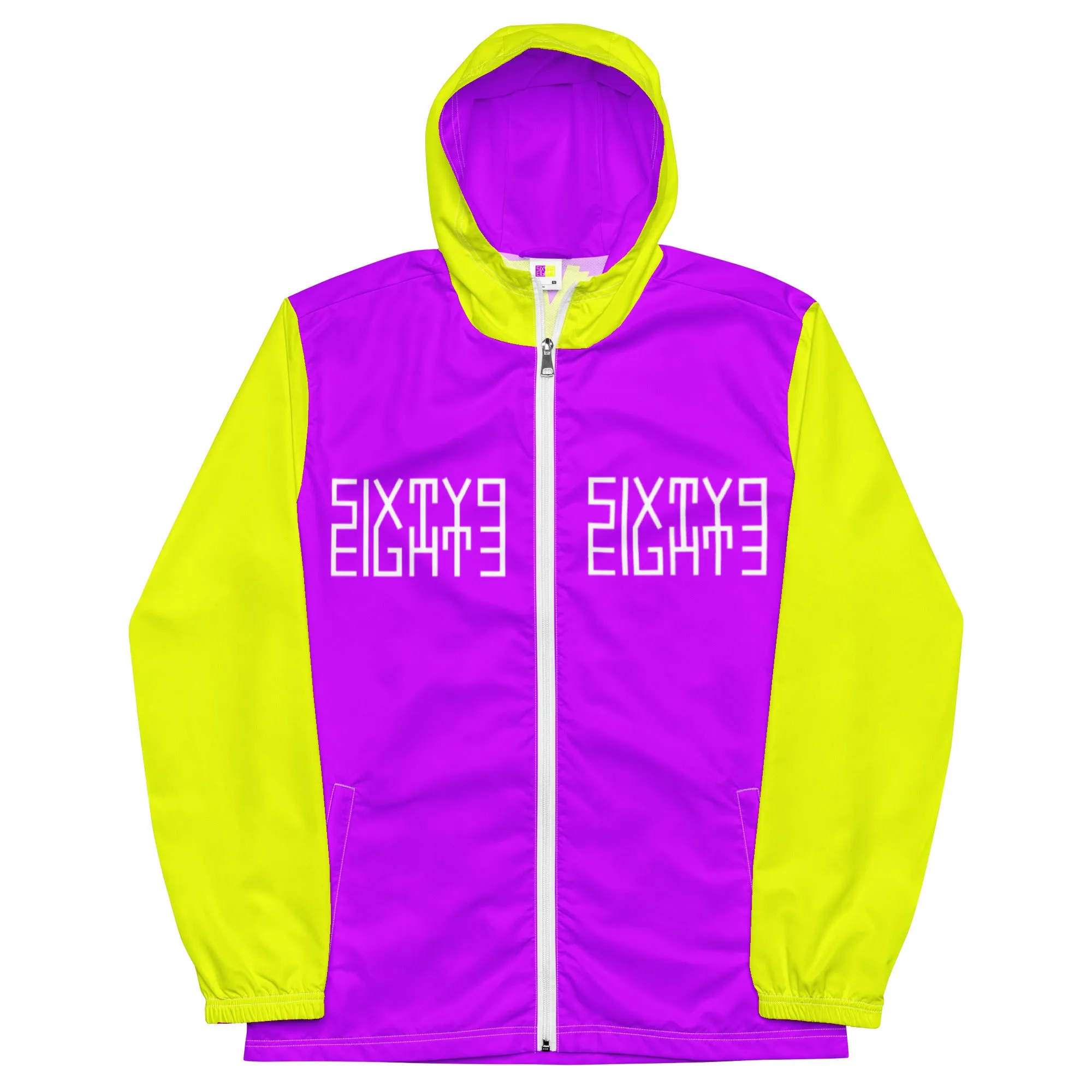 Sixty Eight 93 Logo White & Grape Gold Windbreaker