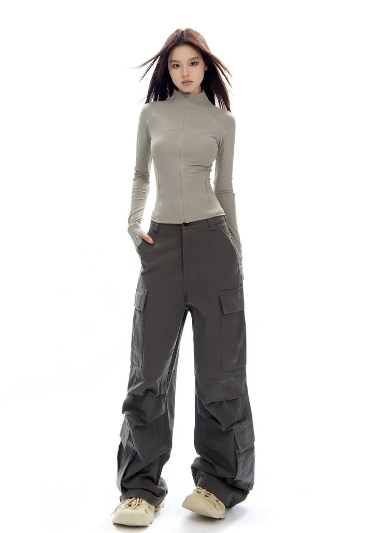 Skinny High Collar Zip-Up Running Jacket