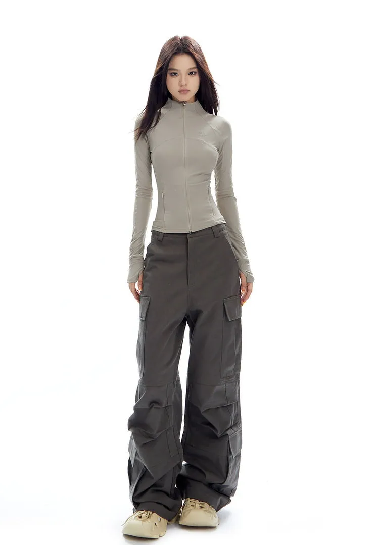 Skinny High Collar Zip-Up Running Jacket