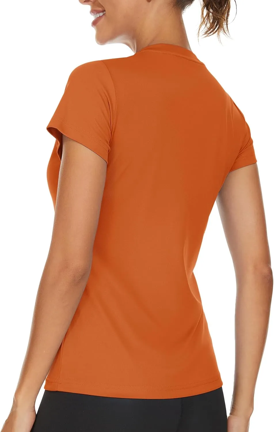 TACVASEN Workout Tops for Women UPF 50  Sun Protection V-Neck T Shirts Short Sleeve Quick Dry Athletic Running Shirts