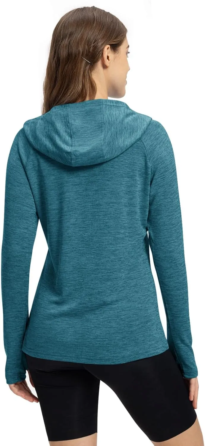 TBMPOY Womens UPF 50  Sun Protection Hoodie Shirt Long Sleeve Fishing Hiking Outdoor UV Shirt Lightweight