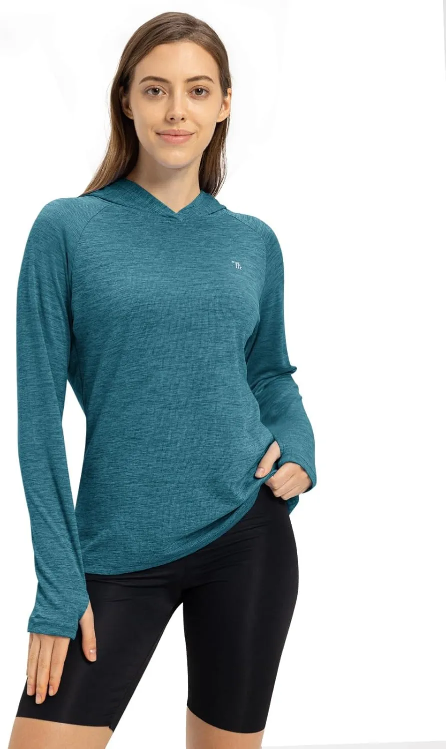 TBMPOY Womens UPF 50  Sun Protection Hoodie Shirt Long Sleeve Fishing Hiking Outdoor UV Shirt Lightweight