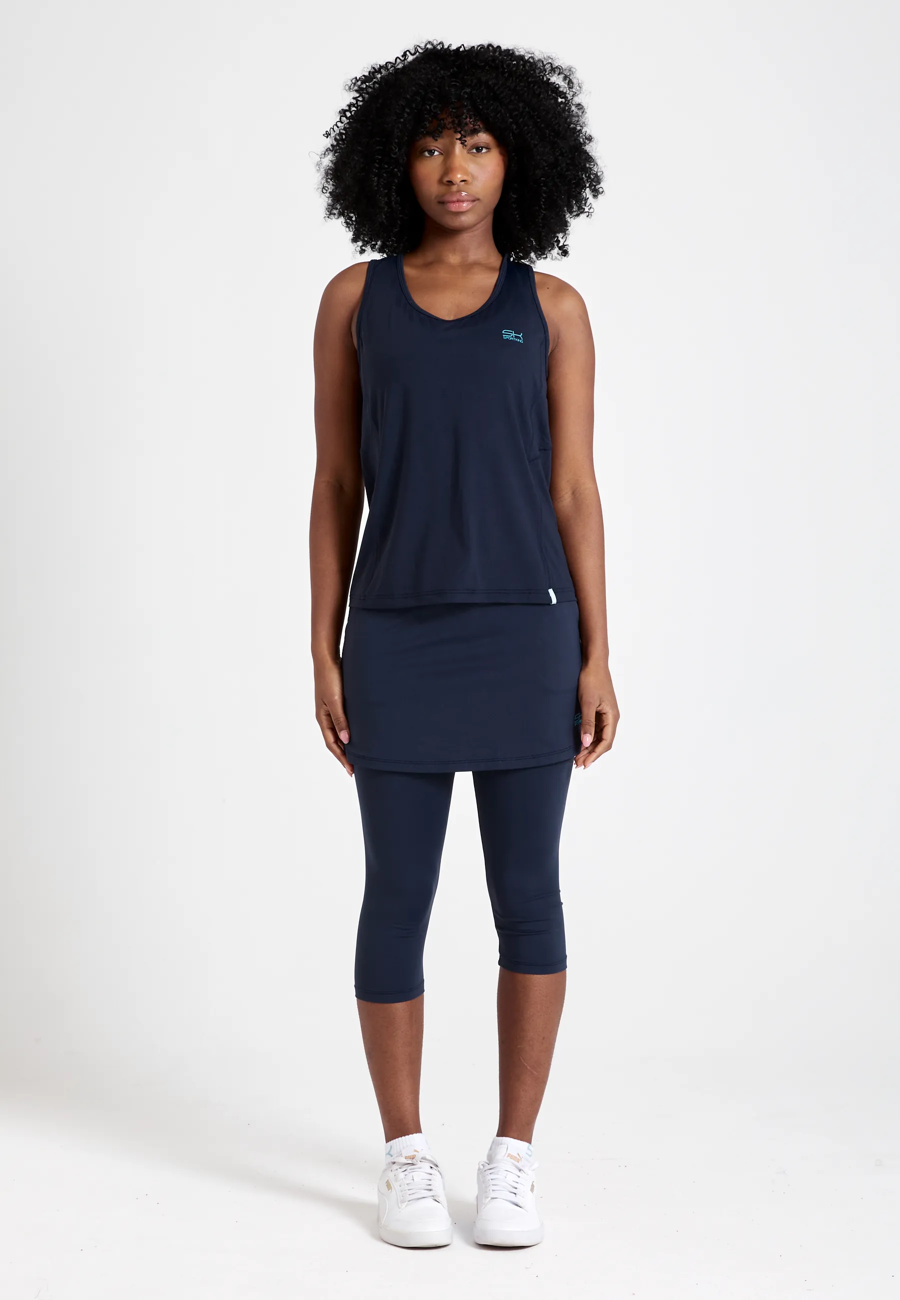 Tennis Loose Fit Tanktop Basic, navy blau