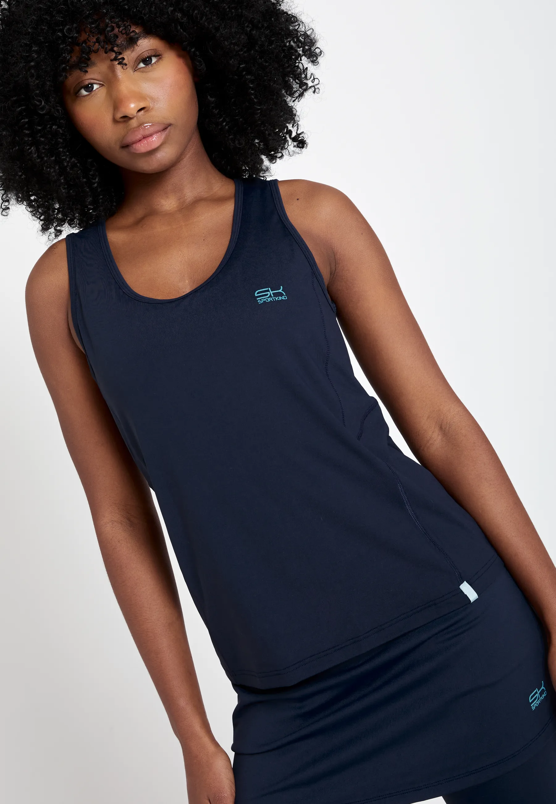 Tennis Loose Fit Tanktop Basic, navy blau