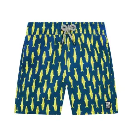 Tom & Teddy Sardines Boys Swim Shorts SARNY-J - Navy/ Yellow