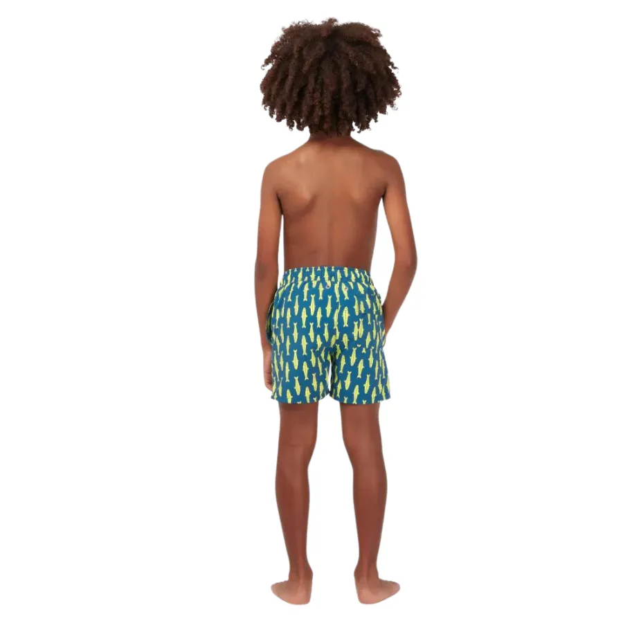 Tom & Teddy Sardines Boys Swim Shorts SARNY-J - Navy/ Yellow