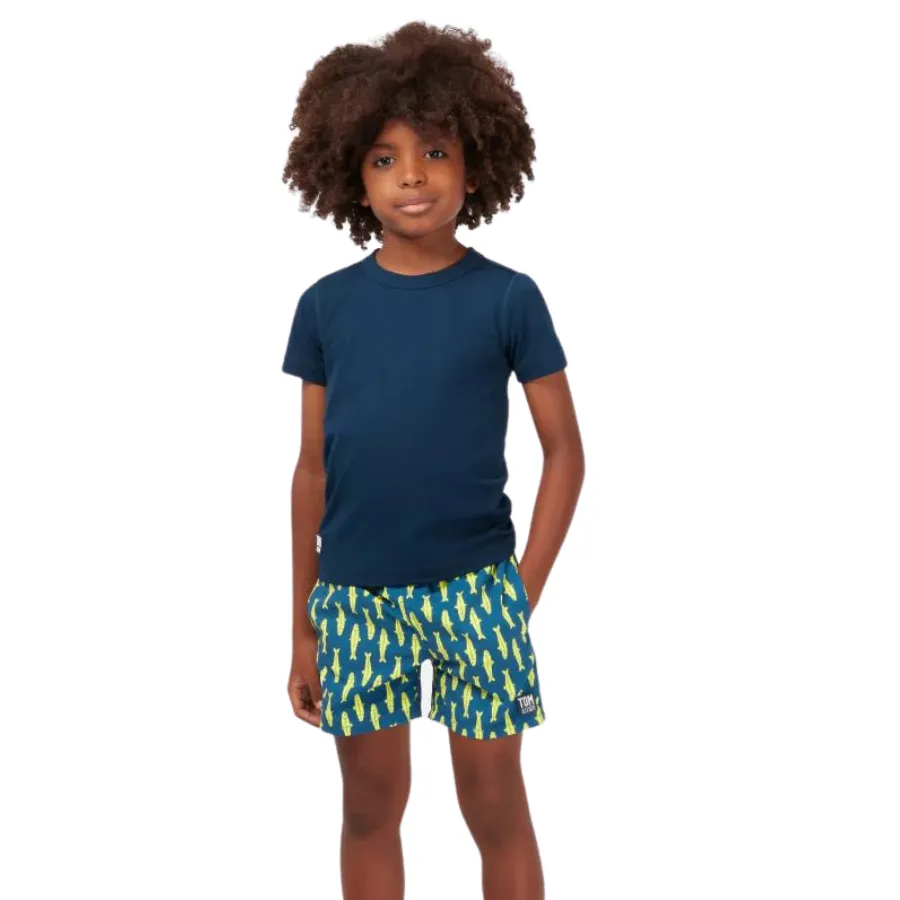 Tom & Teddy Sardines Boys Swim Shorts SARNY-J - Navy/ Yellow
