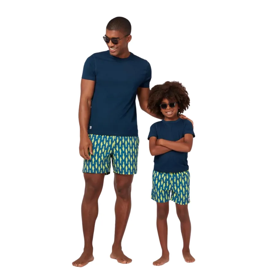 Tom & Teddy Sardines Mens Swim Shorts SARNY - Navy/ Yellow