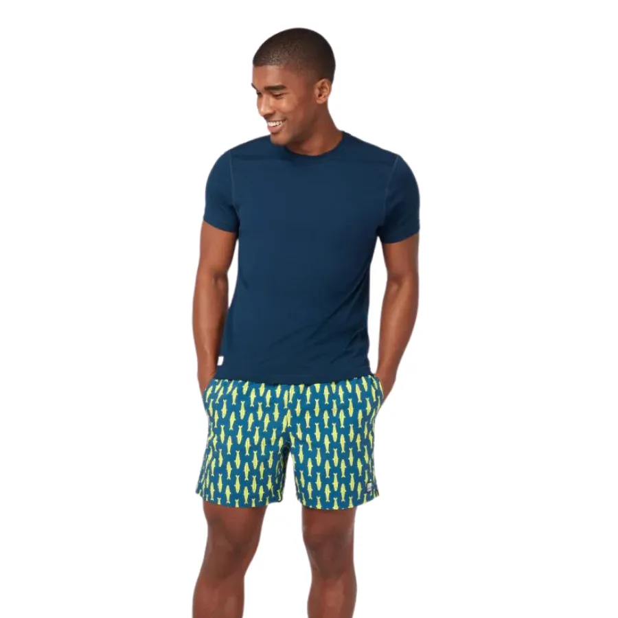 Tom & Teddy Sardines Mens Swim Shorts SARNY - Navy/ Yellow