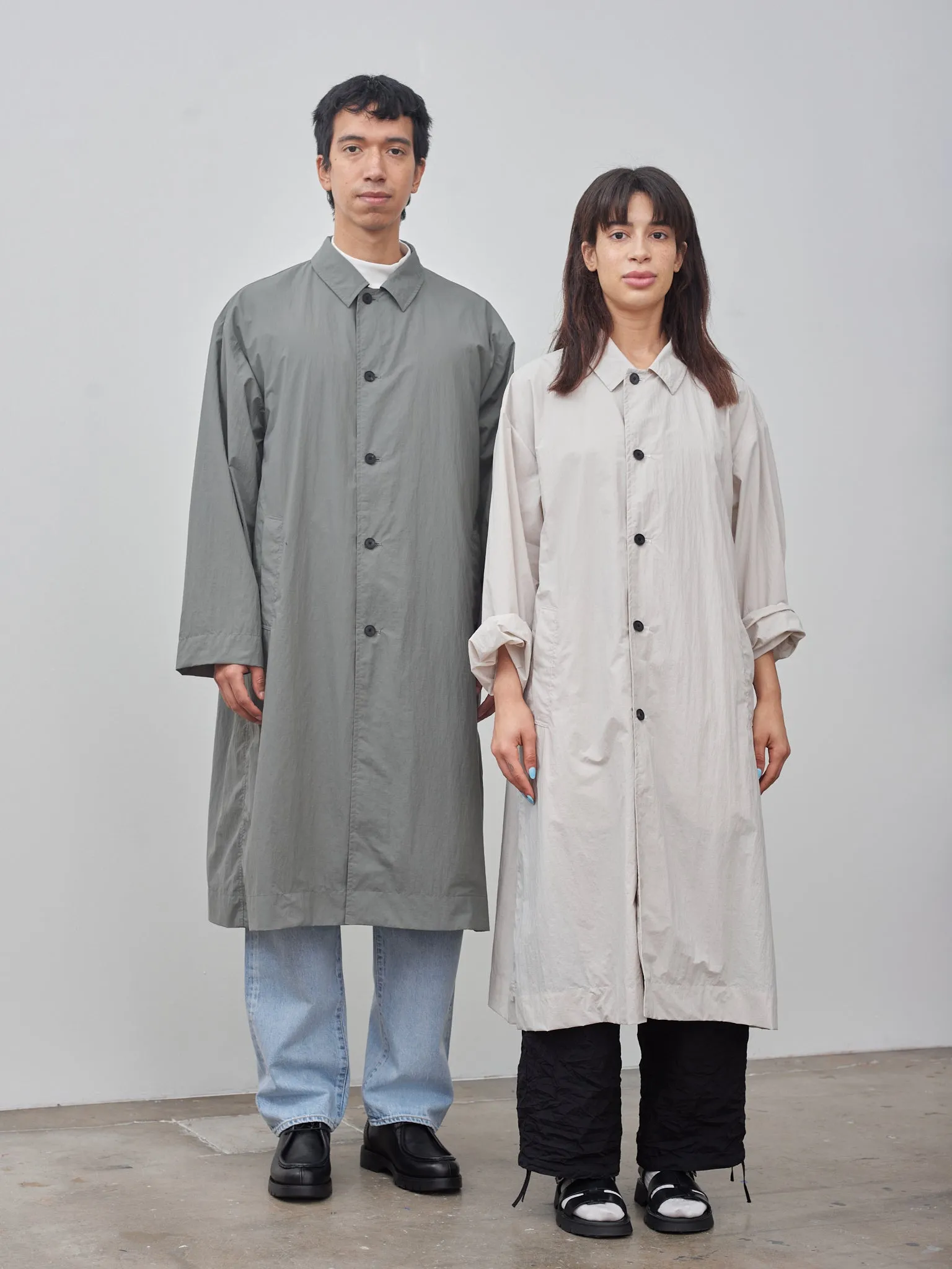 Travel Nylon Packable Coat - Warm White