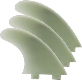 Tri G5 Surfboard Fins for Double Tab Fins SUP Surfing Fin 1 Center   2 Side 3 Colors (Light Green)