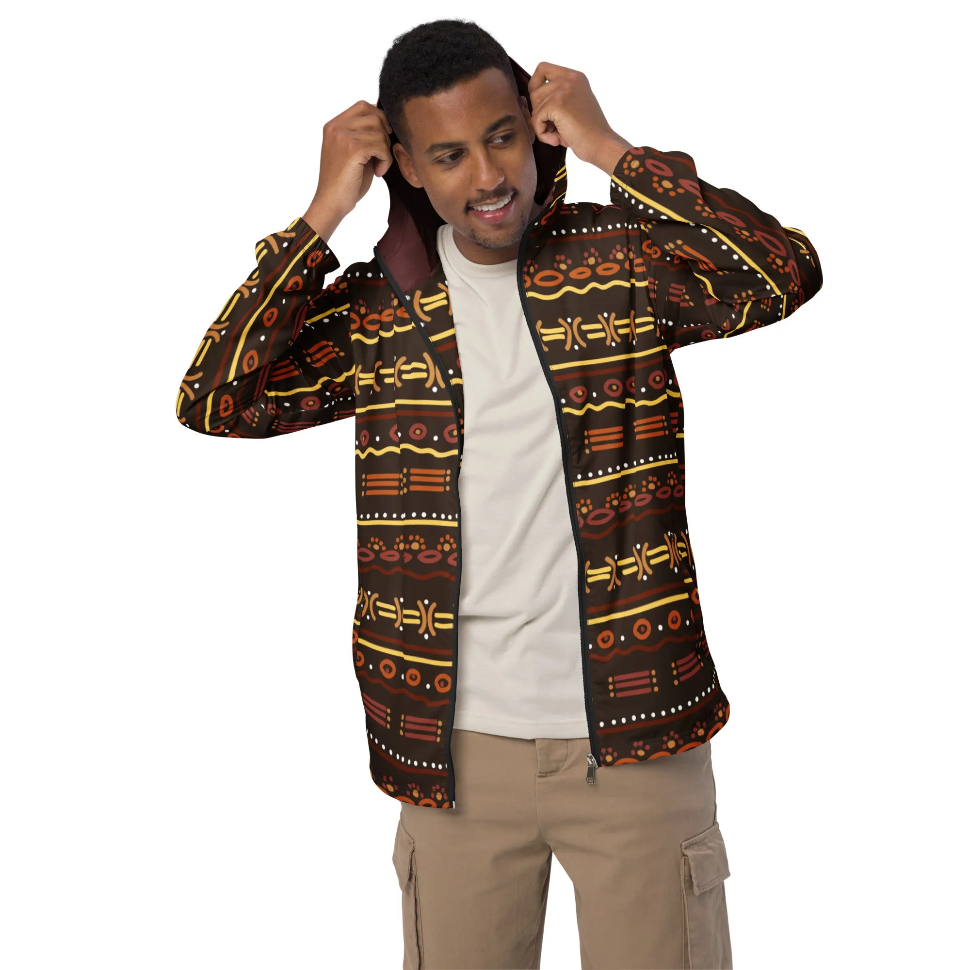 Tribal Theme Men’s windbreaker