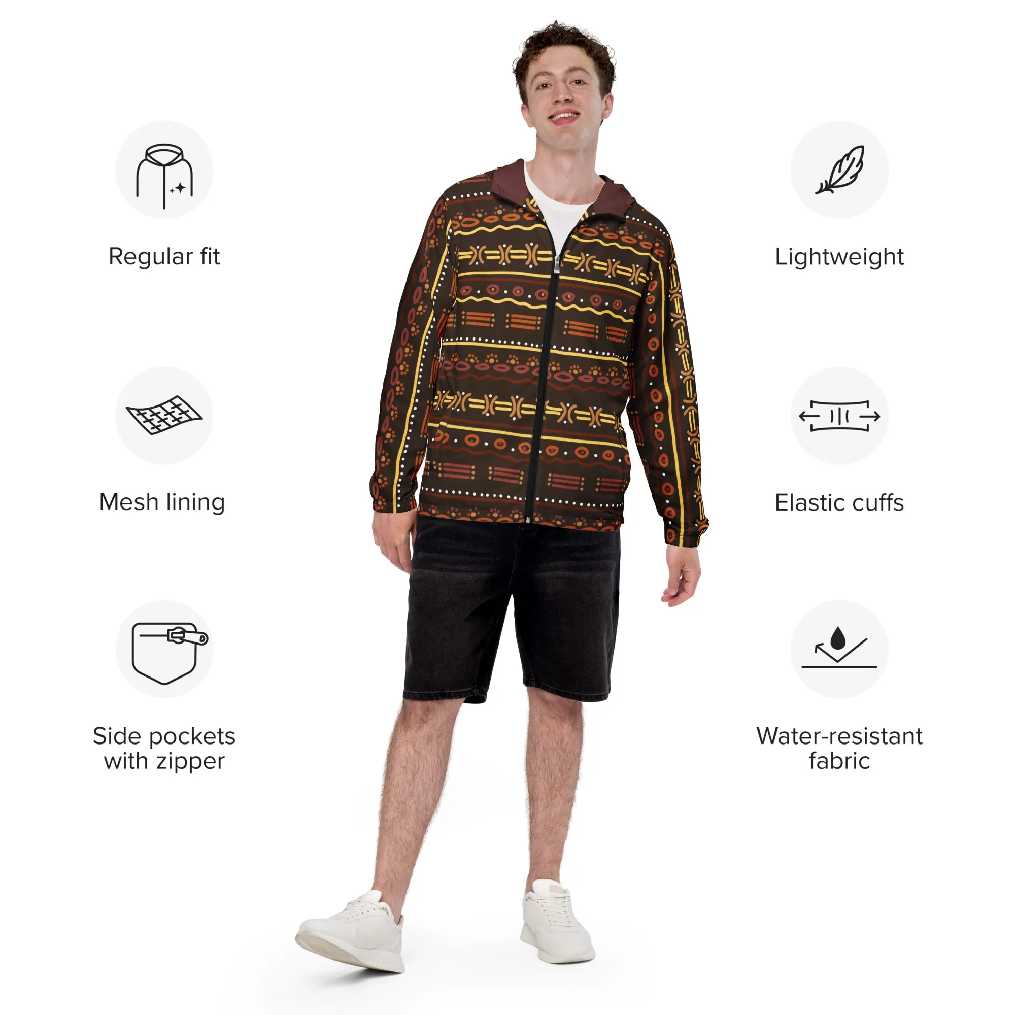 Tribal Theme Men’s windbreaker