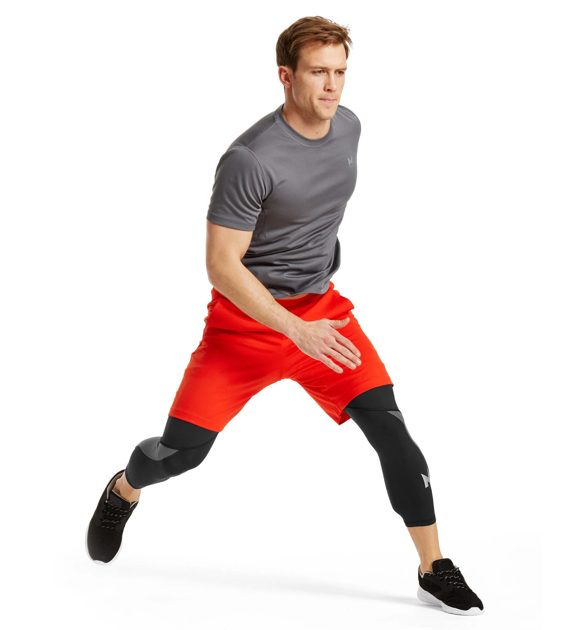 VaporActive Element 9" Training Shorts | Fiery Red / Iron Gate