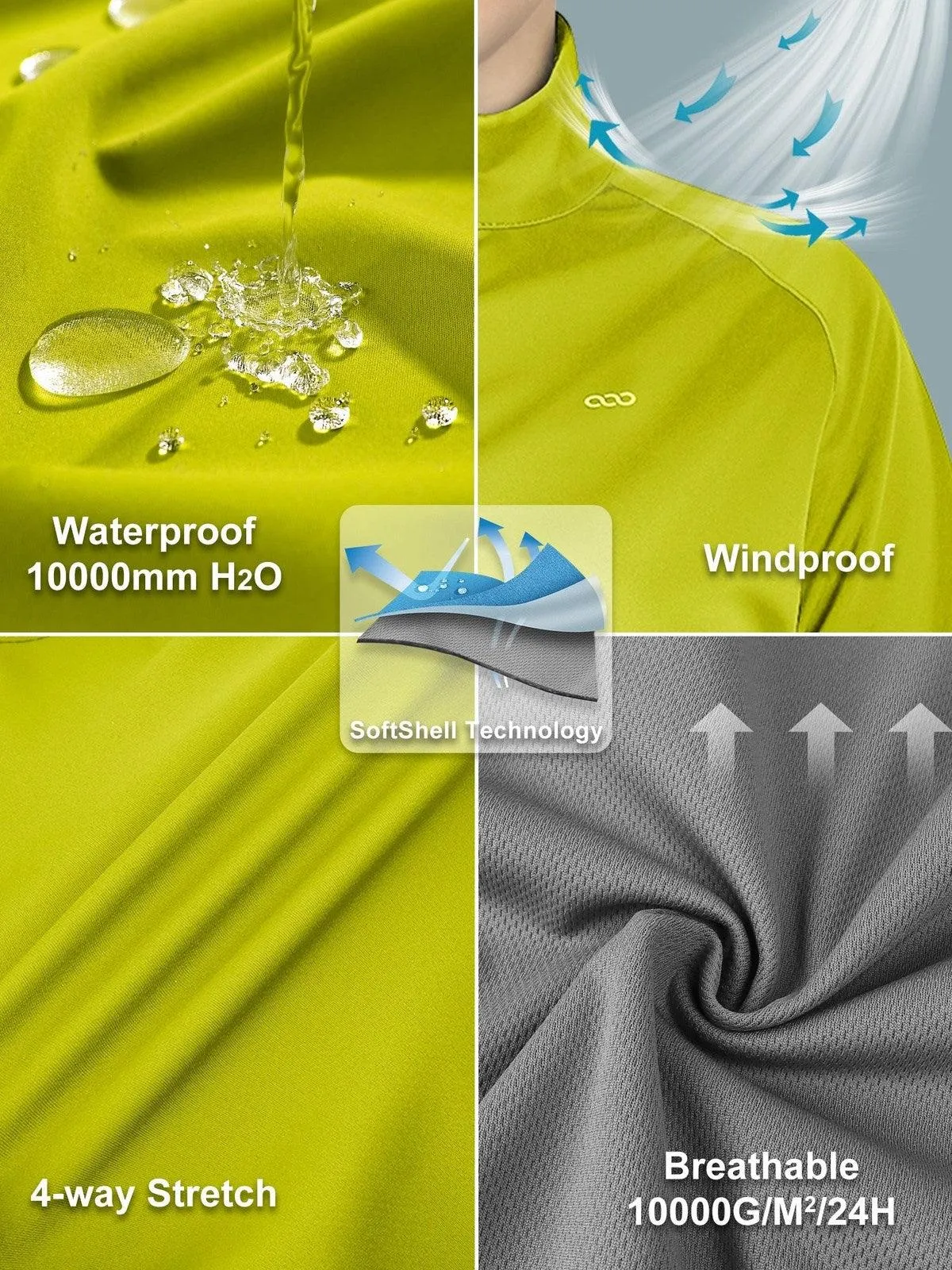Women's Cycling Jacket Long Sleeve Thermal Waterproof MTB Bike Workout Running Jacket Windproof Reflective