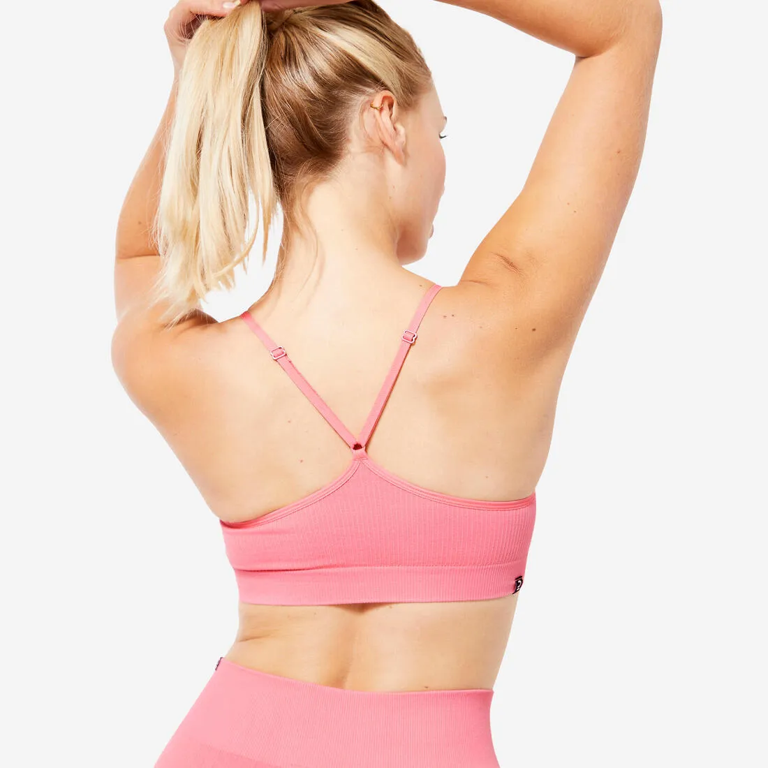 Women's Light Support Seamless Ribbed Sports Bra